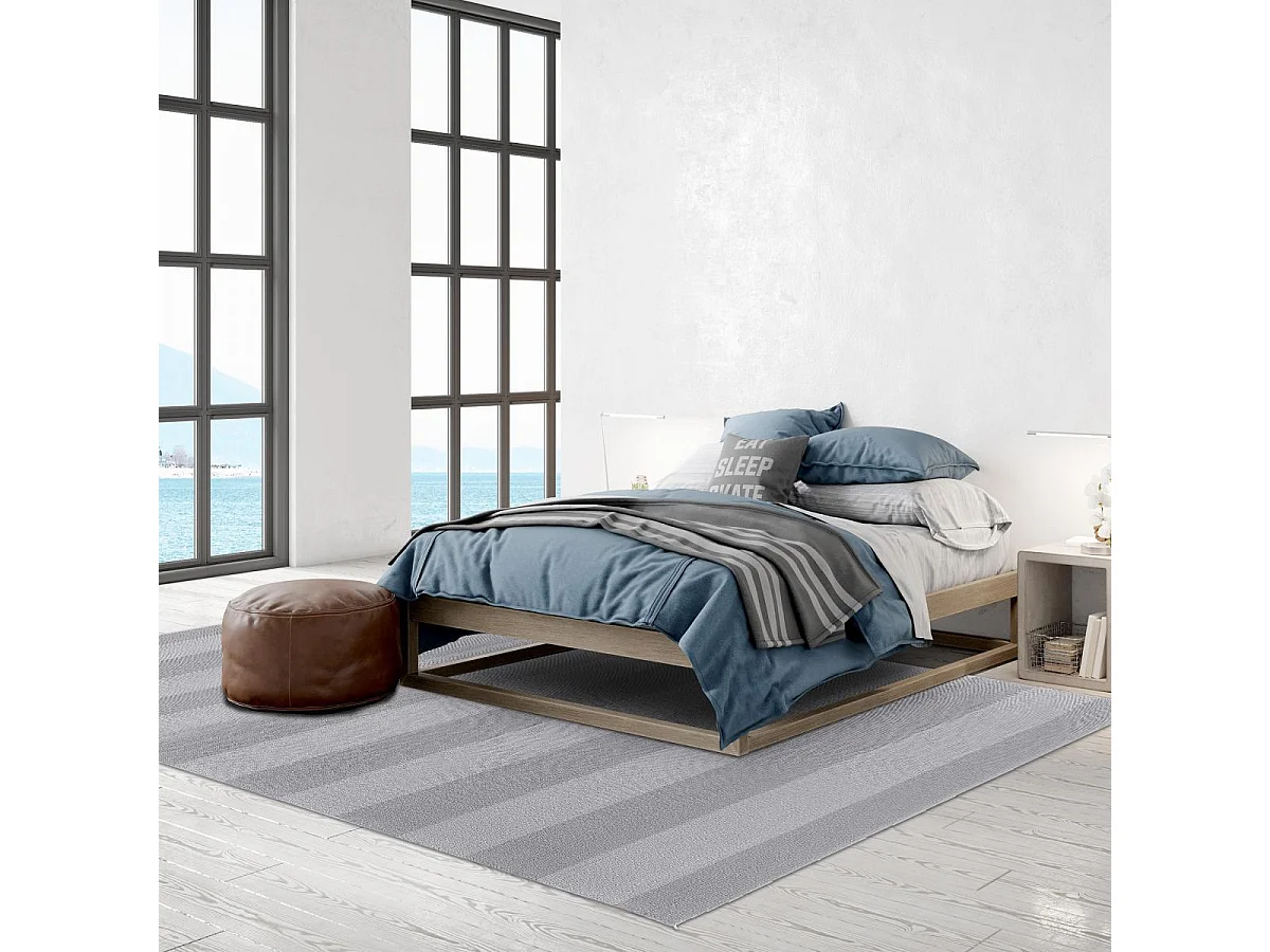 Tapis extérieur 160x230 kilim fait main gris LILLE