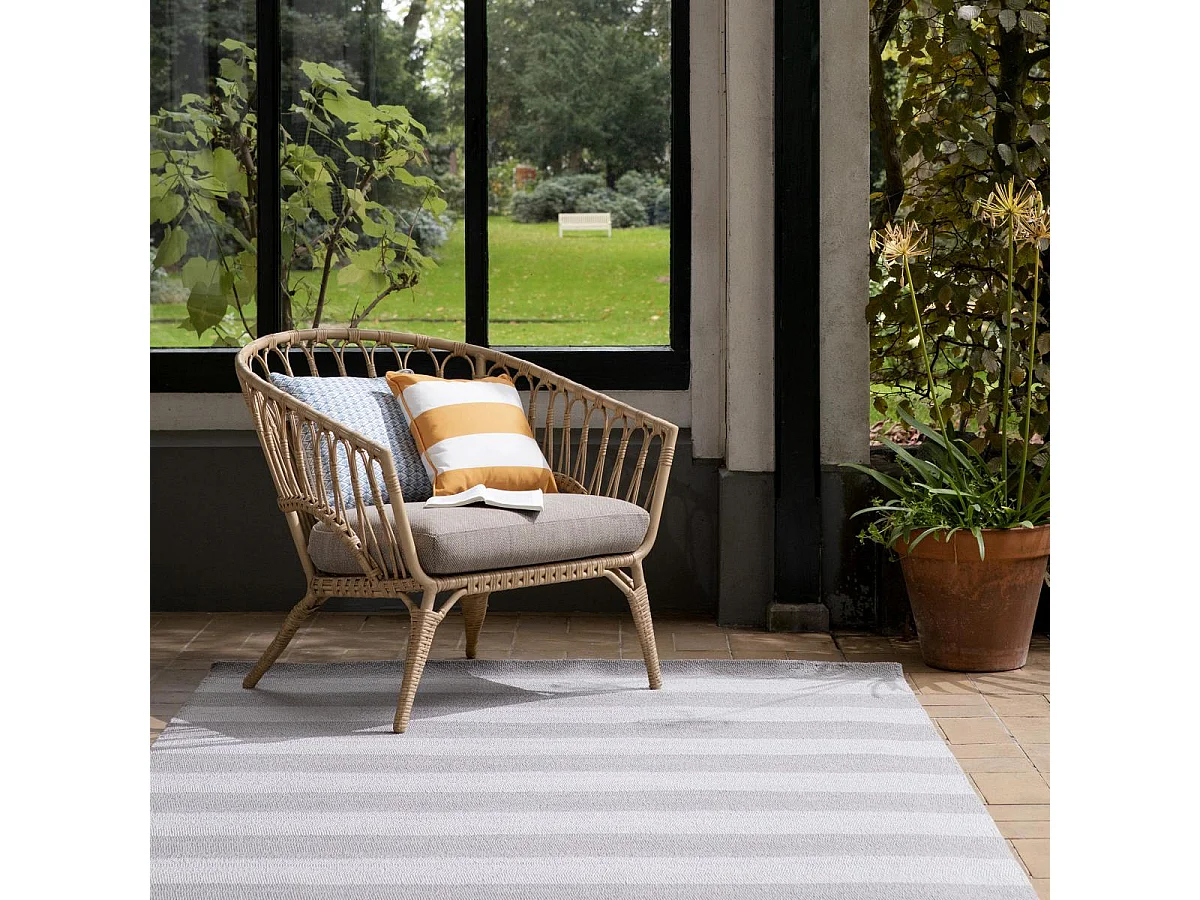 Tapis extérieur 140x200 kilim fait main gris LILLE