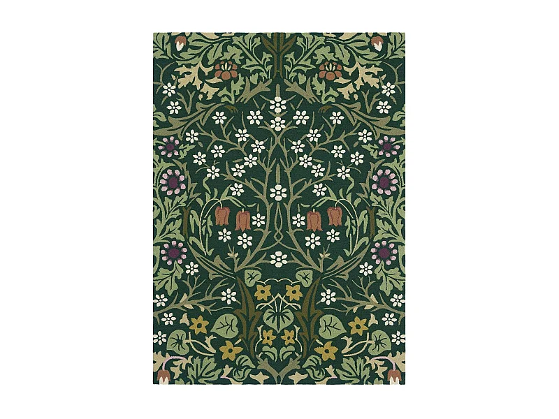 Tapis extérieur 160x230 tissé kilim vert et orange BLAKORN