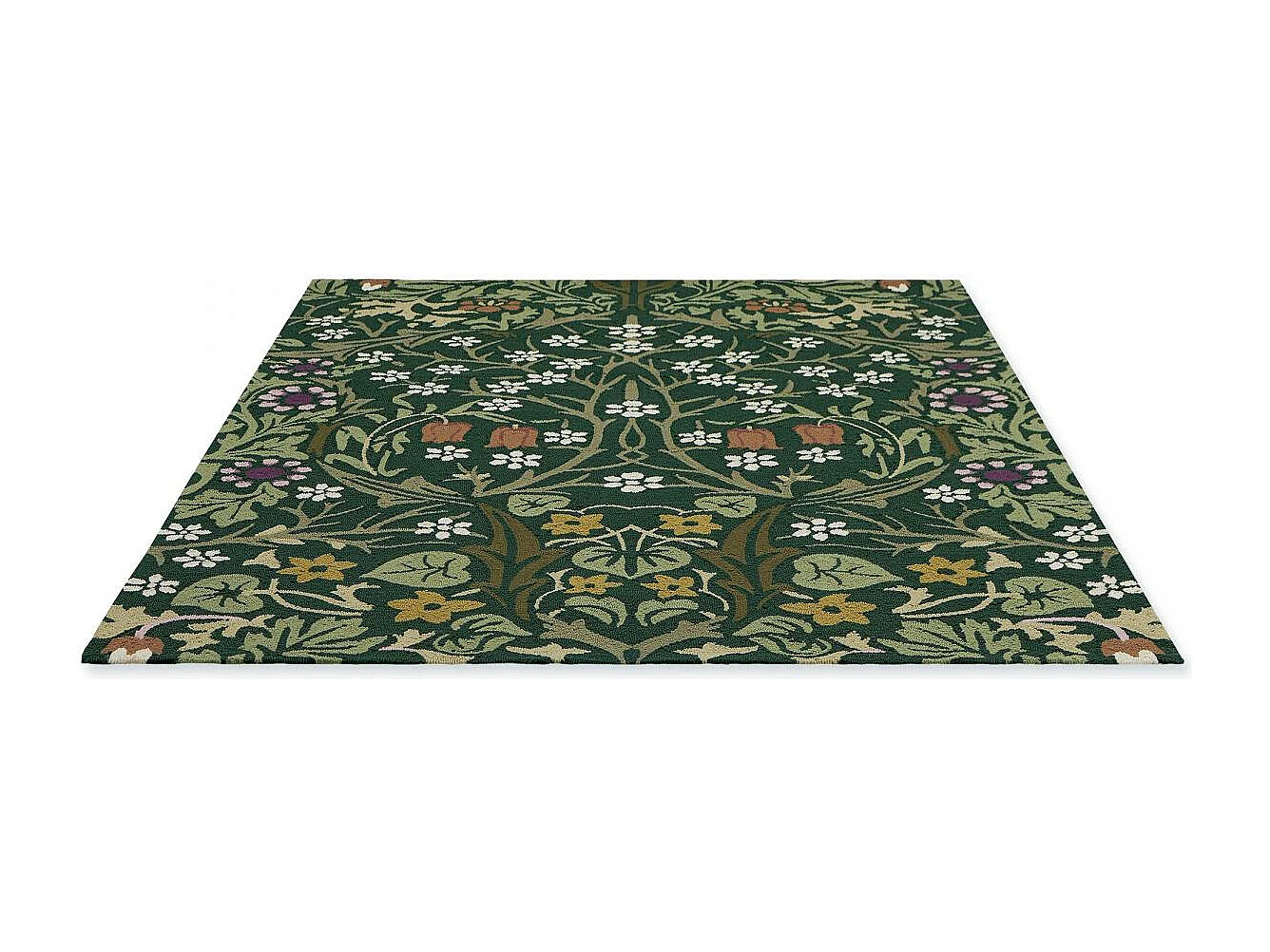 Tapis extérieur 160x230 tissé kilim vert et orange BLAKORN