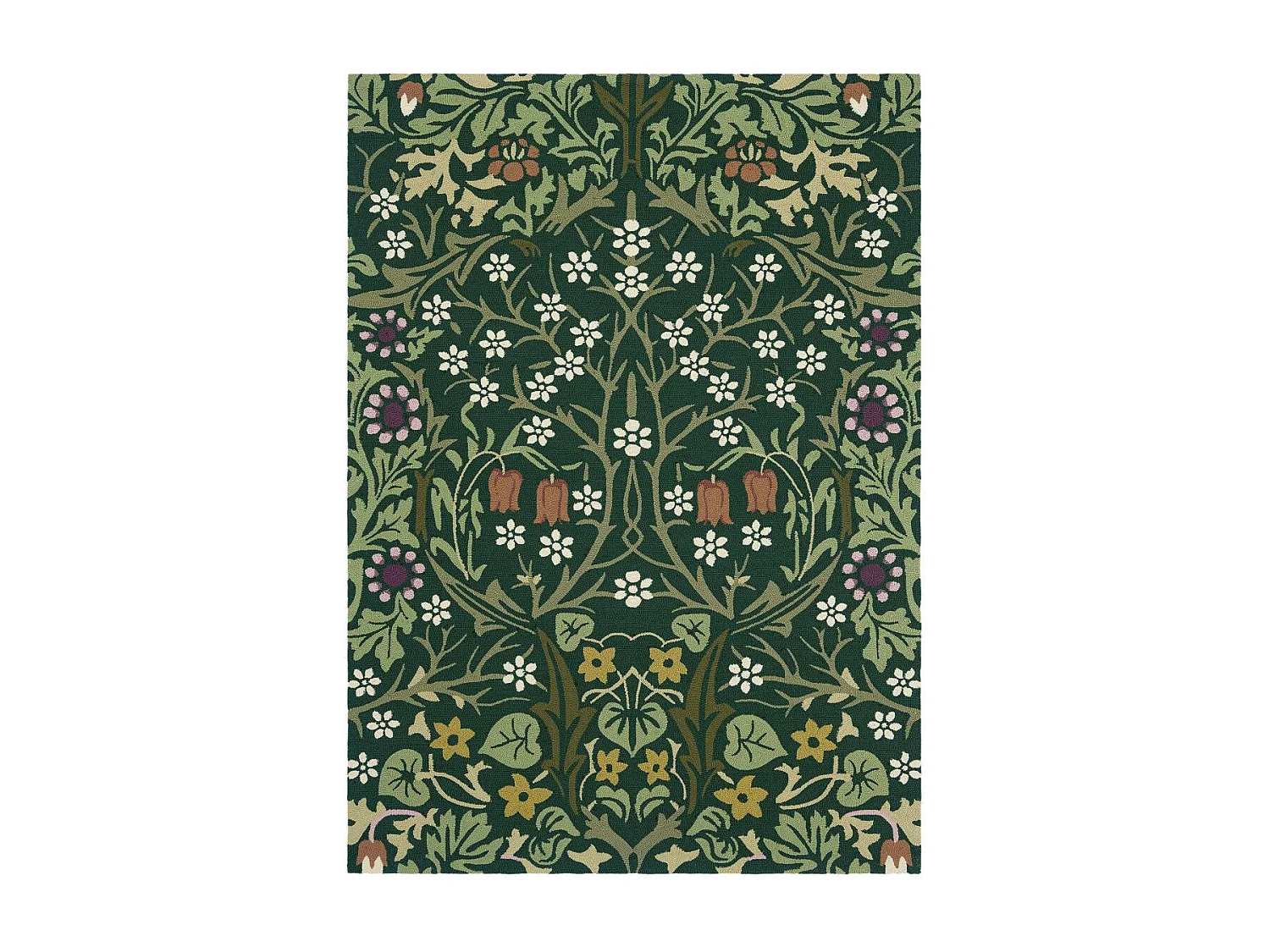 Tapis extérieur 160x230 tissé kilim vert et orange BLAKORN