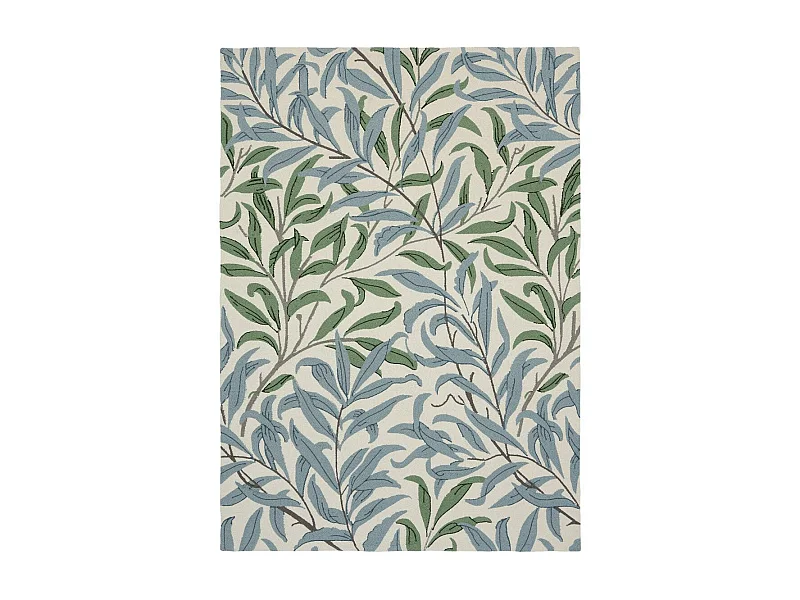 Tapis extérieur 160x230 tissé kilim beige et bleu WILLOW