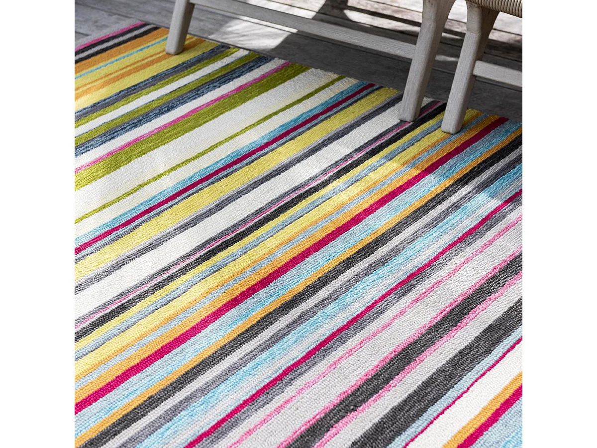 Tapis extérieur 250x350 tissé kilim multicolore LAVIDA