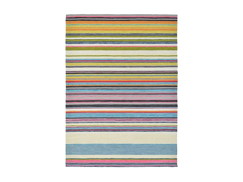 Tapis extérieur 250x350 tissé kilim multicolore LAVIDA