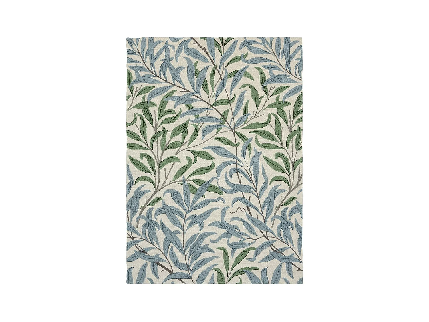 Tapis extérieur 200x280 tissé kilim beige et bleu WILLOW