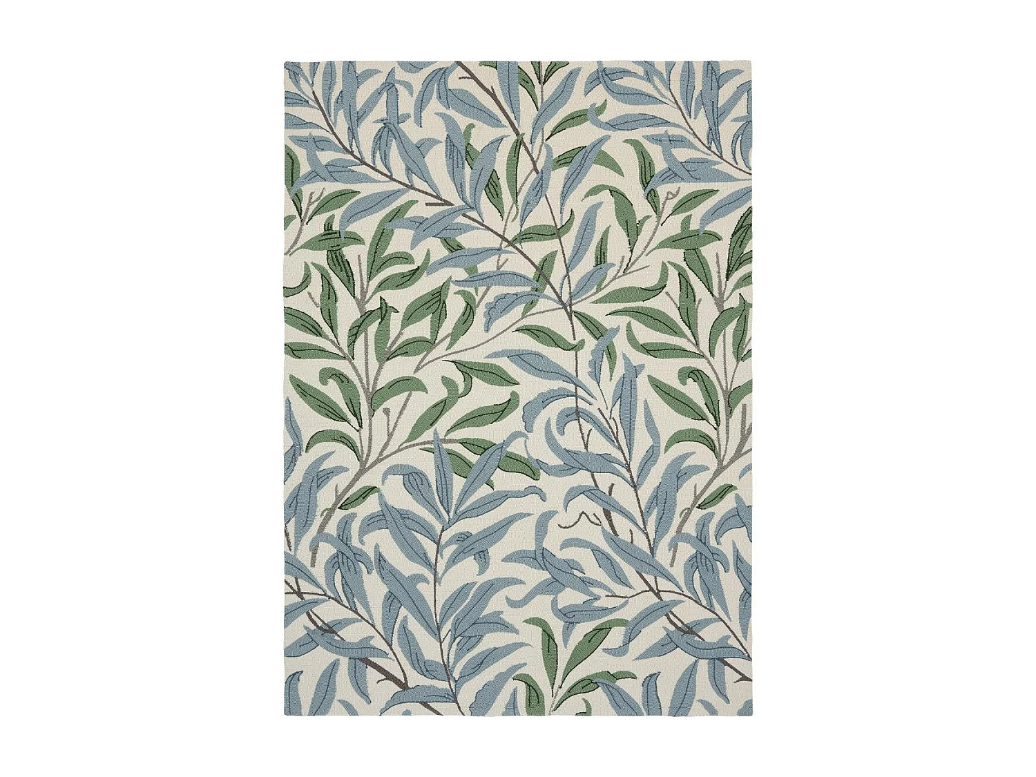 Tapis extérieur 140x200 tissé kilim beige et bleu WILLOW