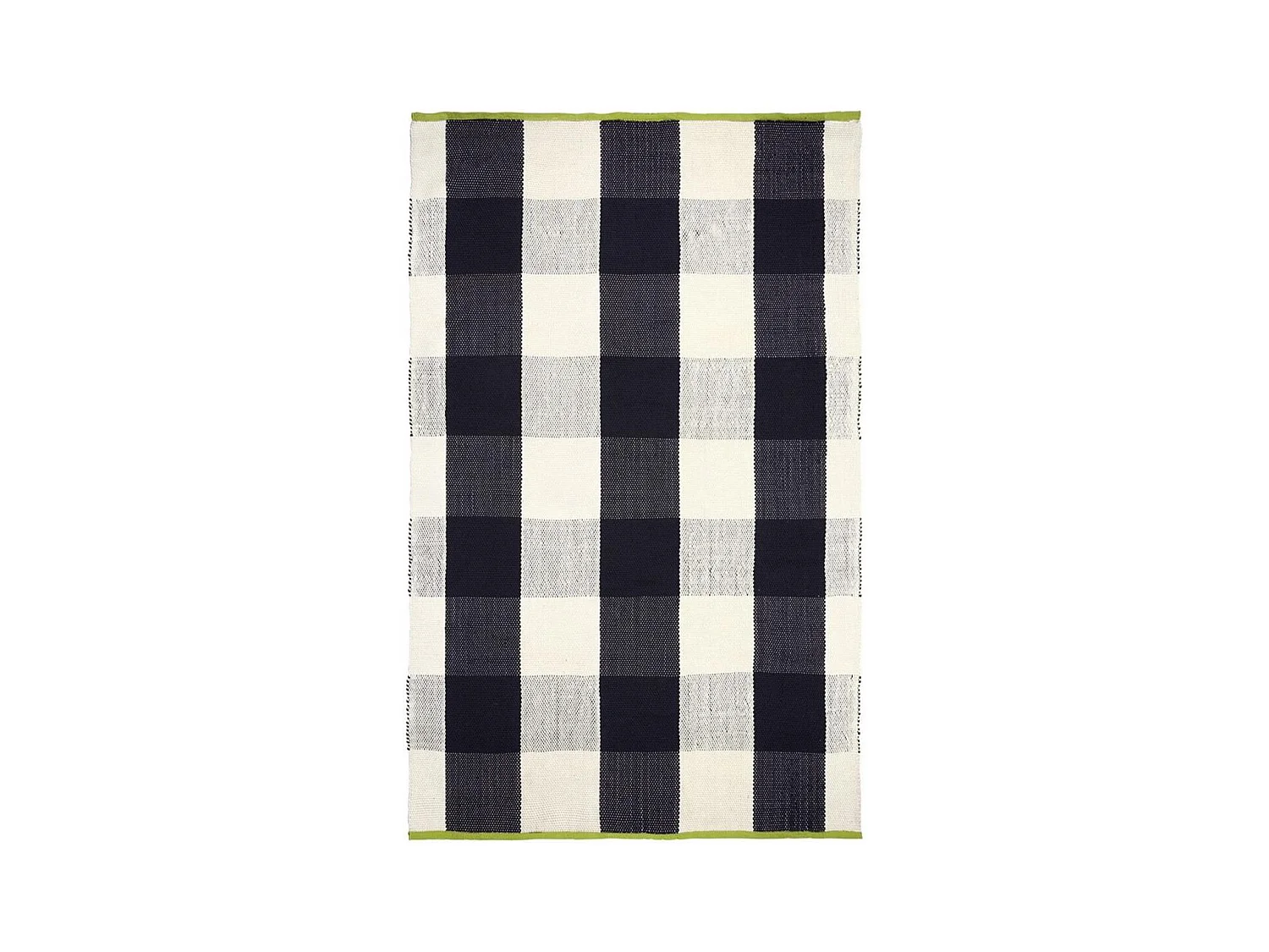 Tapis extérieur 75x250 tissé kilim noir et crème SALIYA
