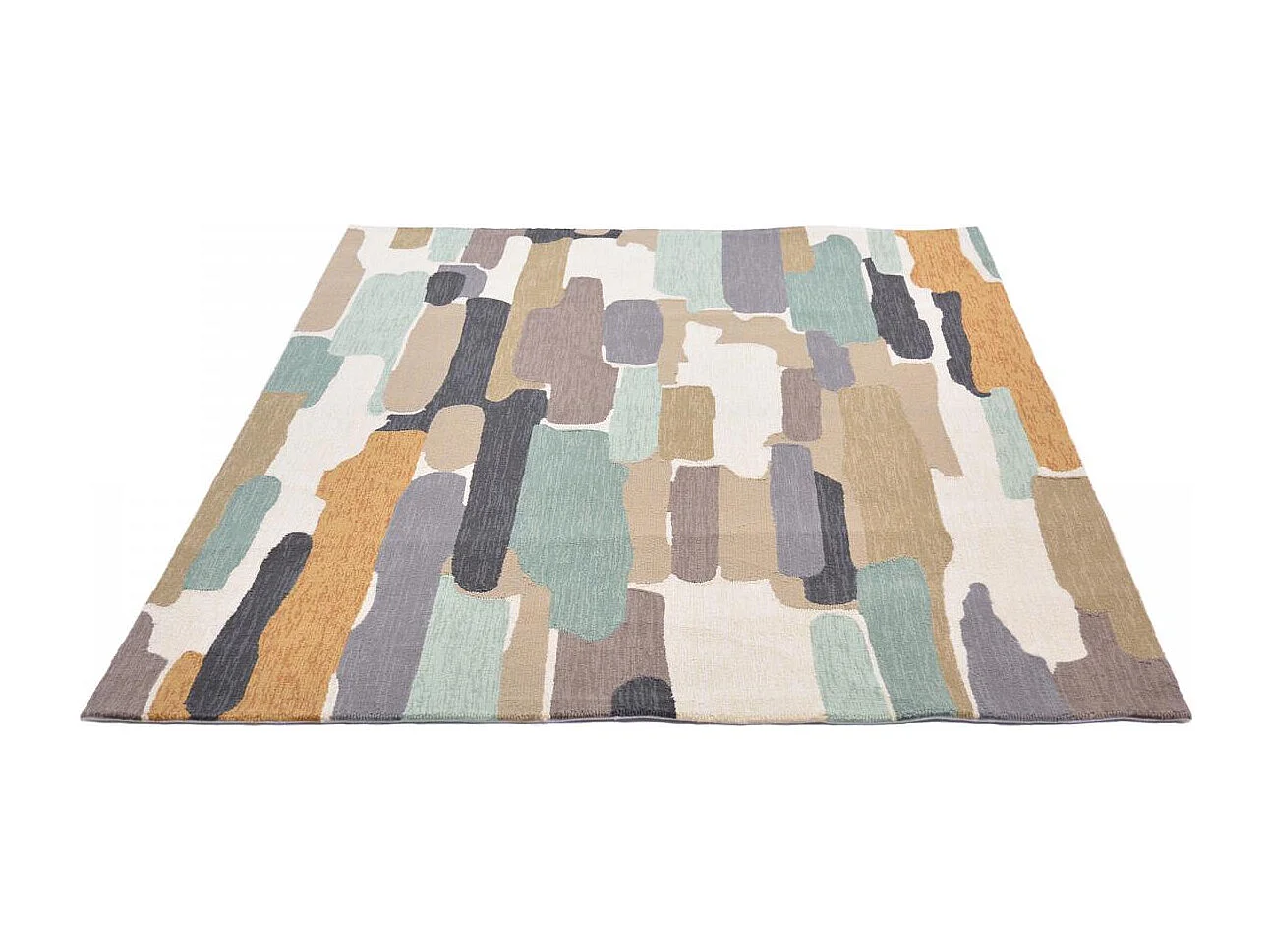 Tappeto da esterno 140x200 tessuto kilim blu e beige TRATTINO