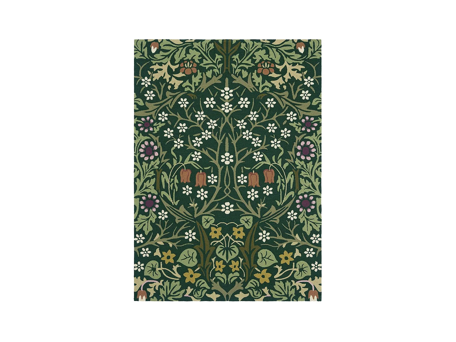 Tapis extérieur 200x280 tissé kilim vert et orange BLAKORN