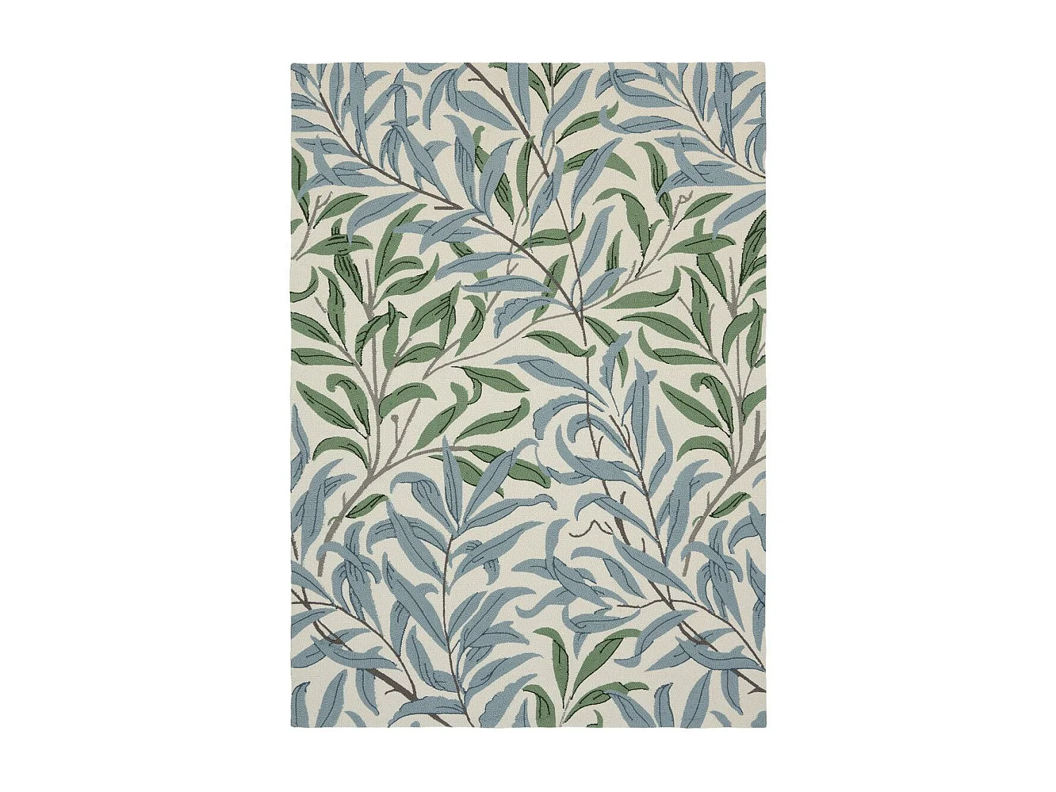 Tapis extérieur 250x350 tissé kilim beige et bleu WILLOW