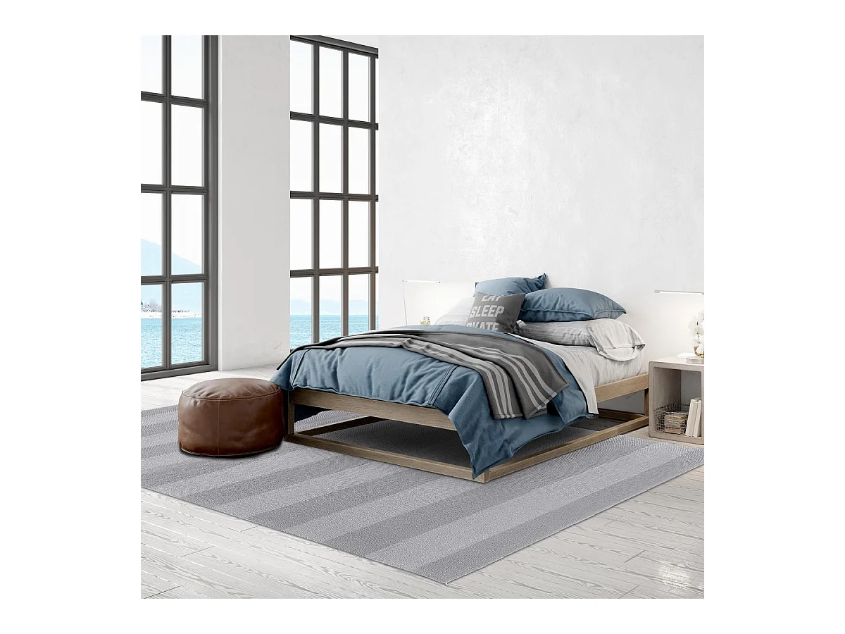 Tapis extérieur 250x350 kilim fait main gris LILLE