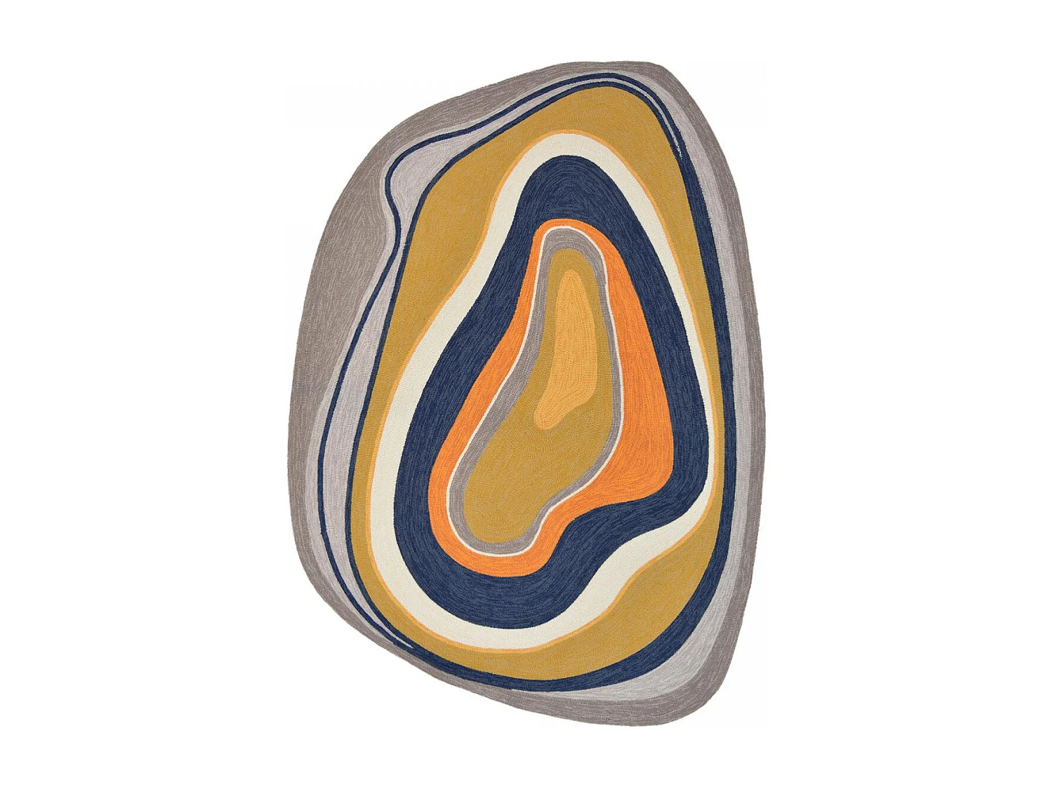 Tappeto da esterno 140x200 tessuto kilim blu e grigio AURA