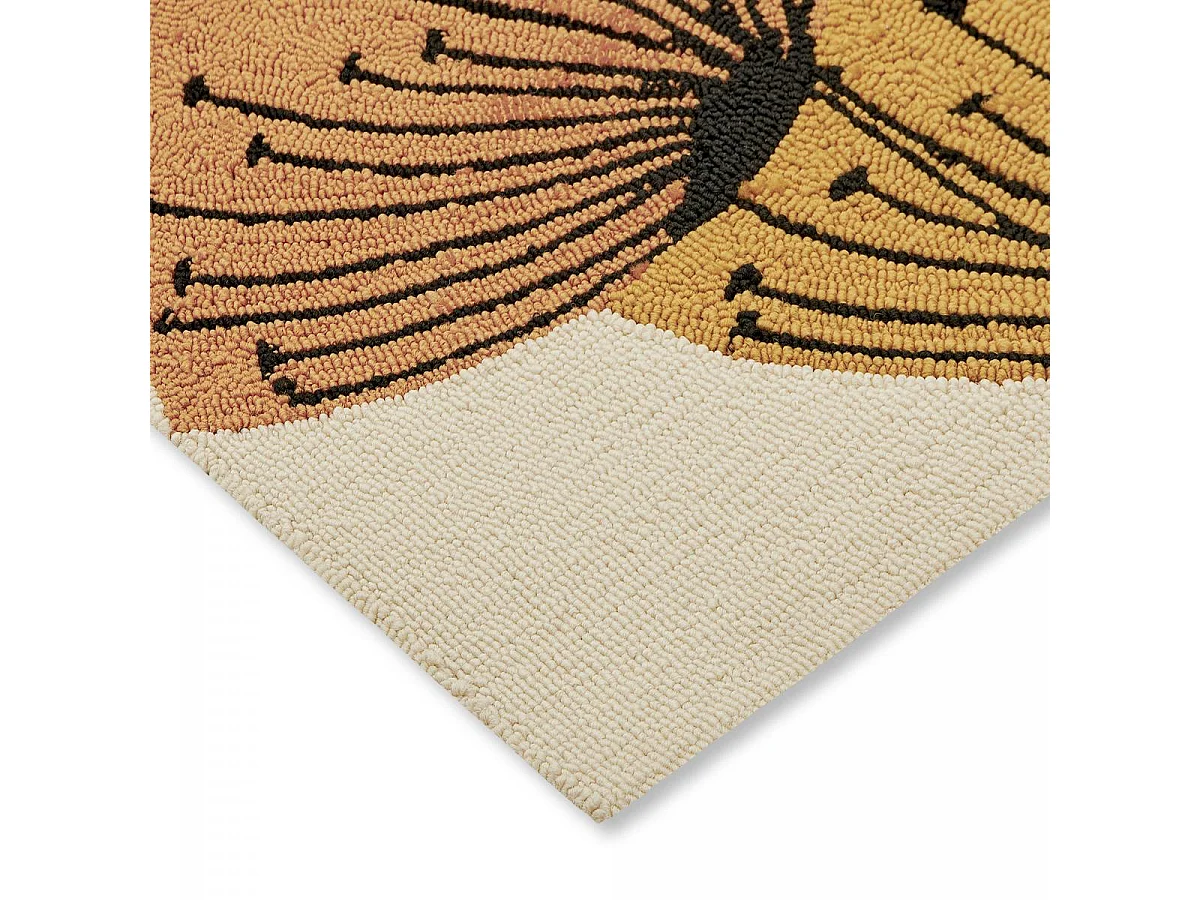 Tapis extérieur 250x350 tissé kilim beige et orange DANDELEXT