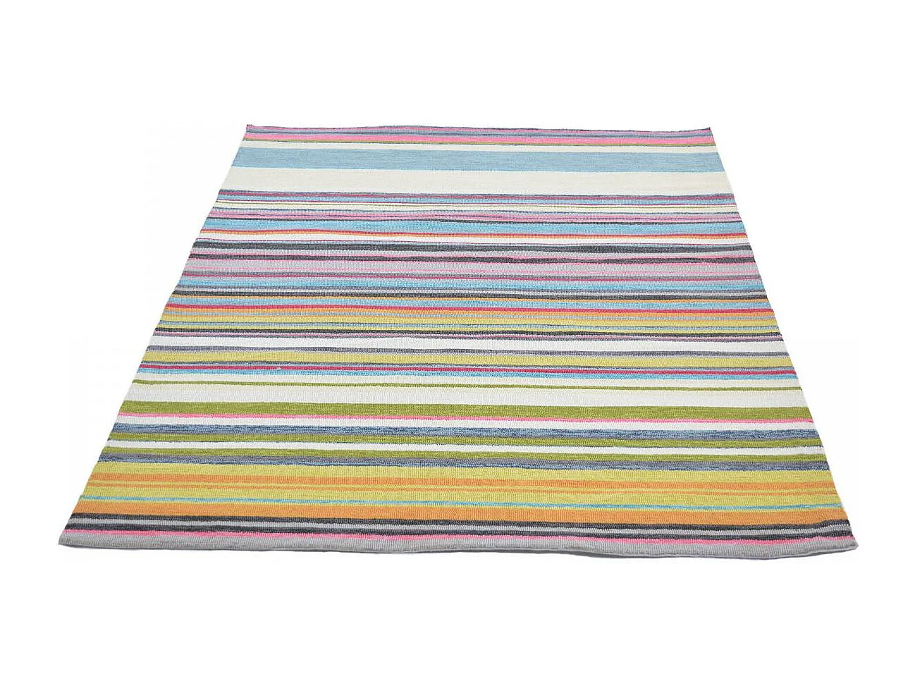 Tapis extérieur 140x200 tissé kilim multicolore LAVIDA