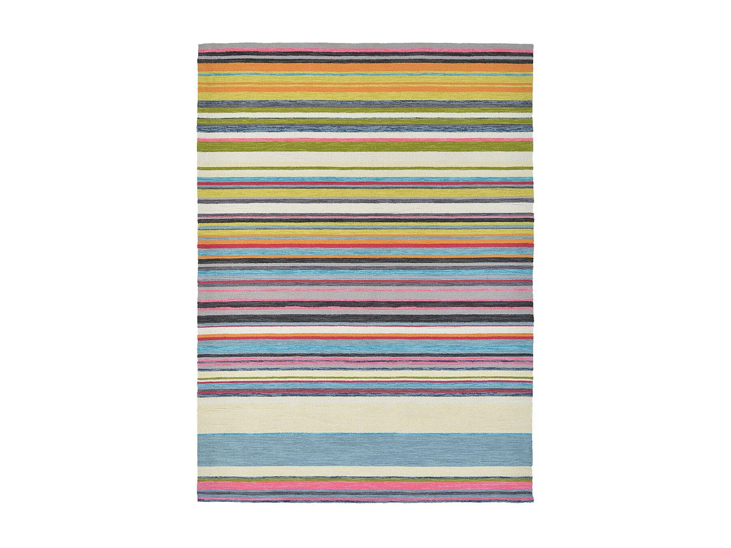 Tapis extérieur 140x200 tissé kilim multicolore LAVIDA