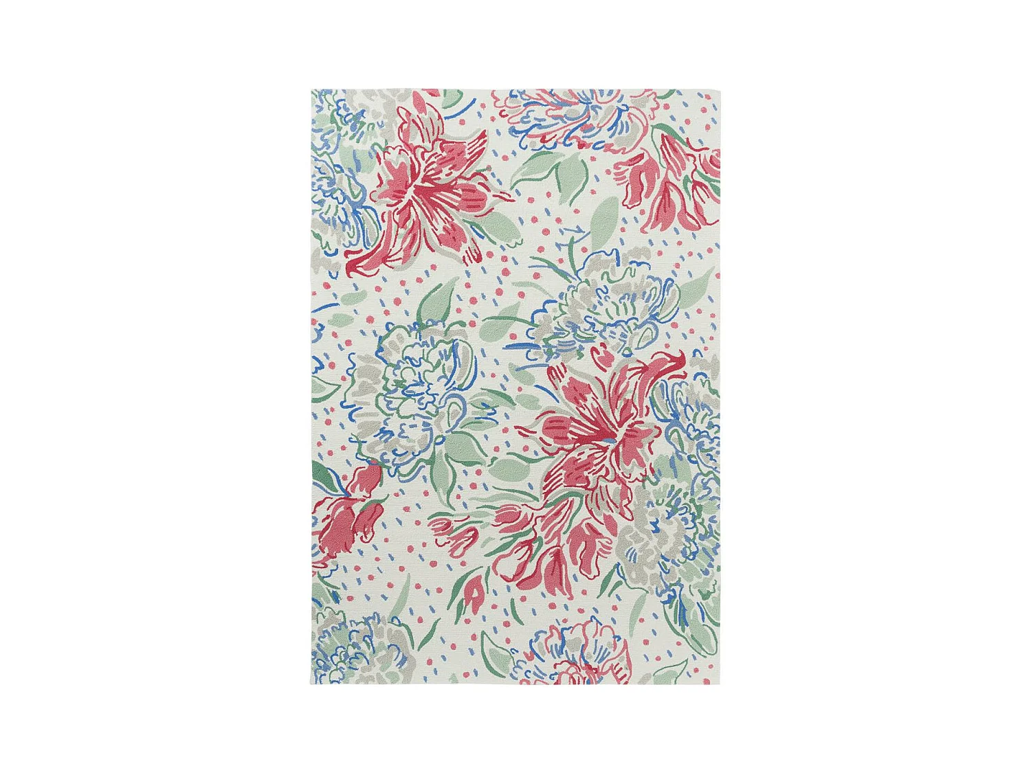 Tapis extérieur 250x350 kilim fait main rouge et vert LILITH