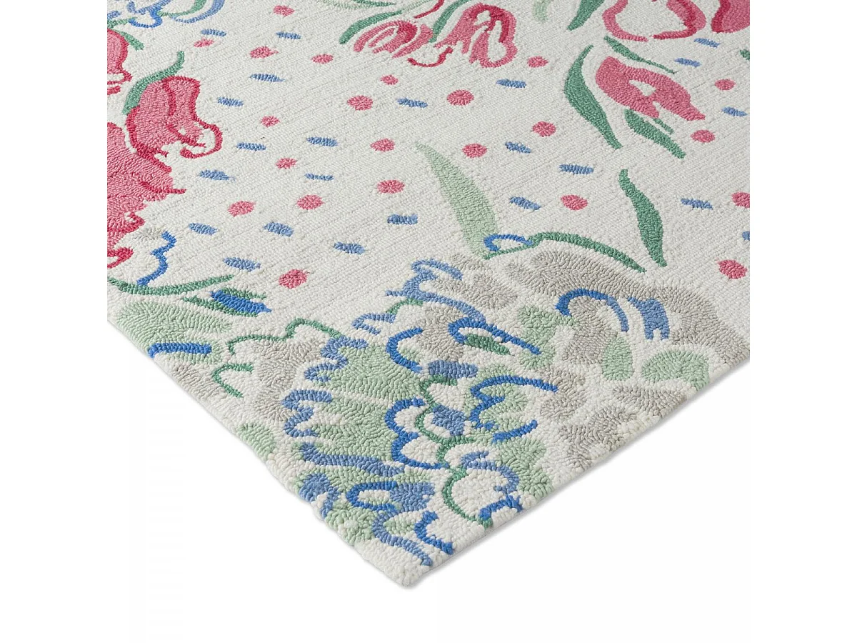 Tapis extérieur 250x350 kilim fait main rouge et vert LILITH