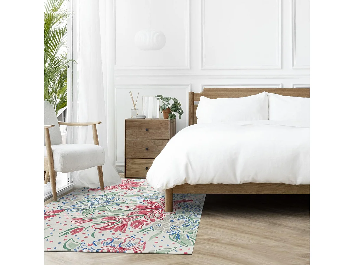 Tapis extérieur 250x350 kilim fait main rouge et vert LILITH