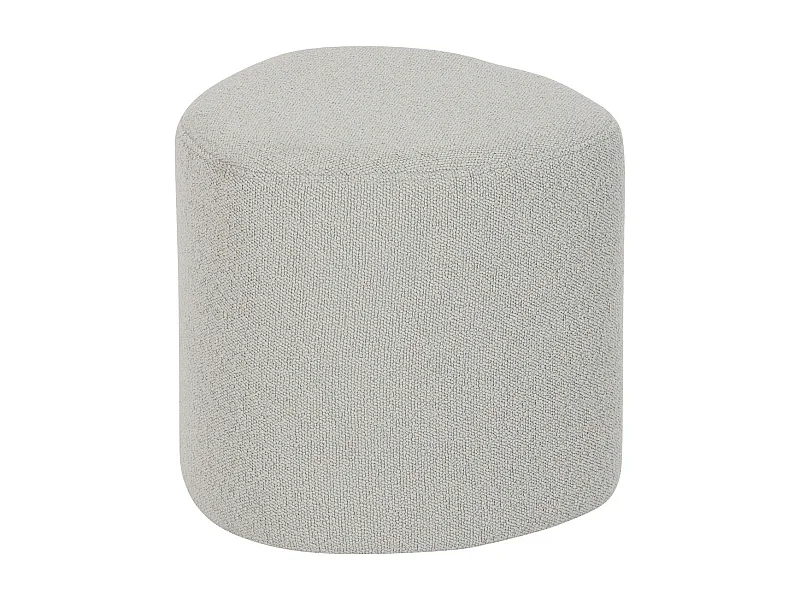 Pouf en tissu à bouclettes Gris galet D 39 x H 38 cm