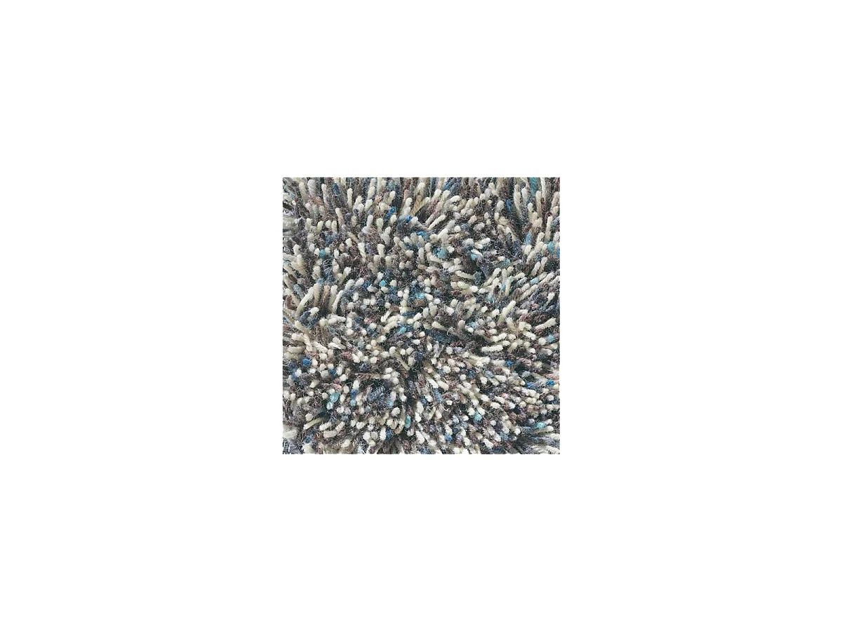 Tapis shaggy 160x230 rectangle fait main turquoise en laine motif uni FLANCA B