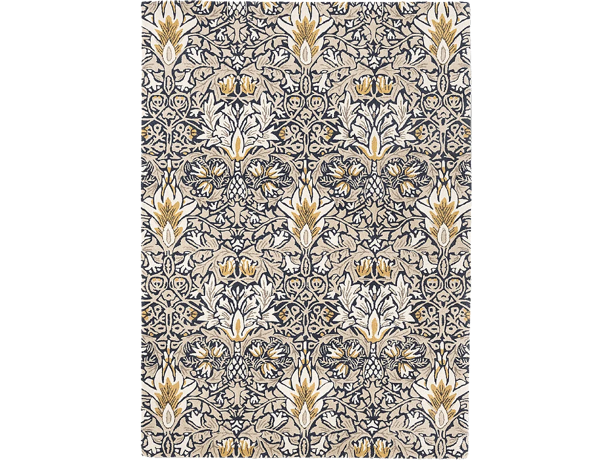 Tappeto da soggiorno e camera da letto fatto a mano in lana con motivo floreale SNAKES