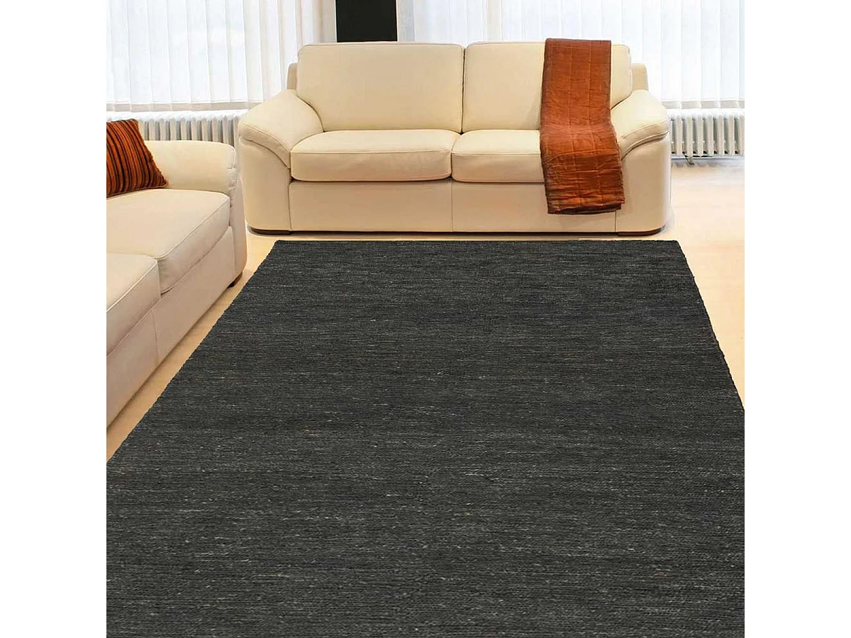 Tappeto kilim fatto a mano in canapa modello semplice LOOK 601