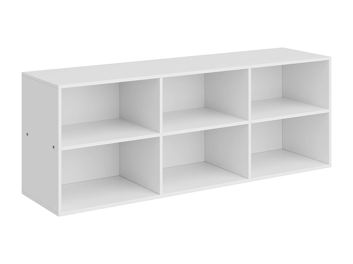 Mezzaninebed 90 x 200 cm met 2 opbergkasten en ladder - MDF hout - wit