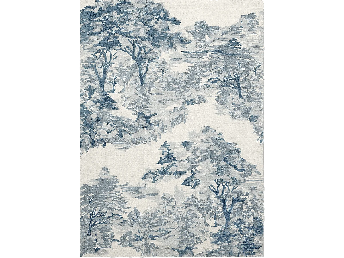 Tappeto da soggiorno e camera da letto fatto a mano in cotone con motivo floreale LANDSCAPE