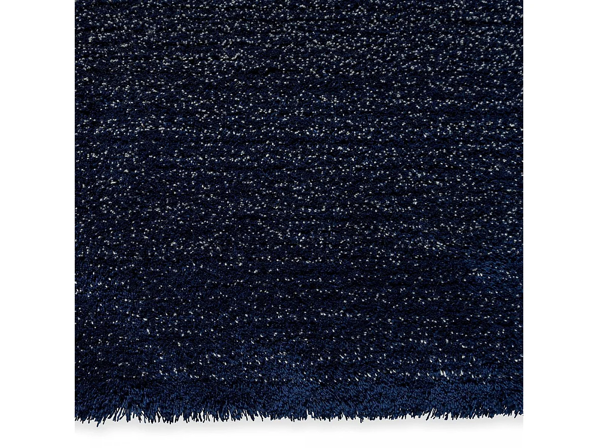 tapis salle à manger 200x300 tufté en laine bleu et gris motif faux uni