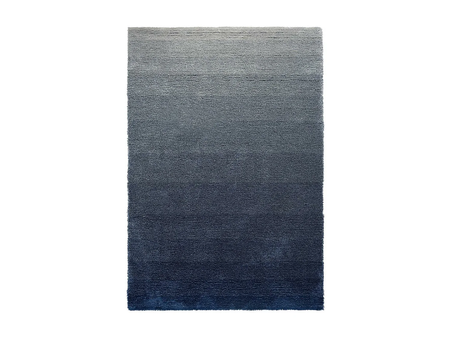 tapis salle à manger 200x300 tufté en laine bleu et gris motif faux uni