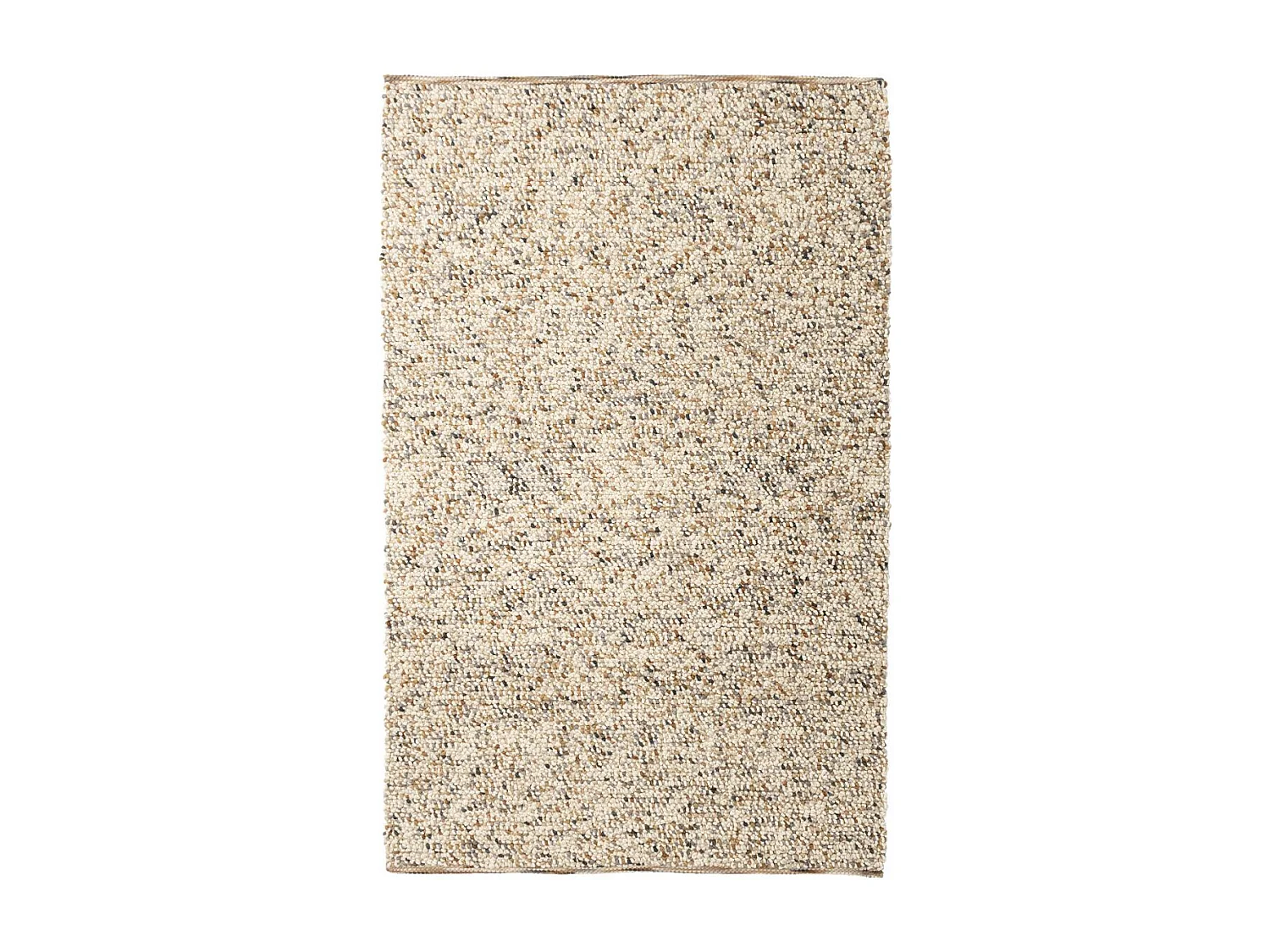 tapis open space 200x300 fait main en laine crème et gris rectangle motif simple