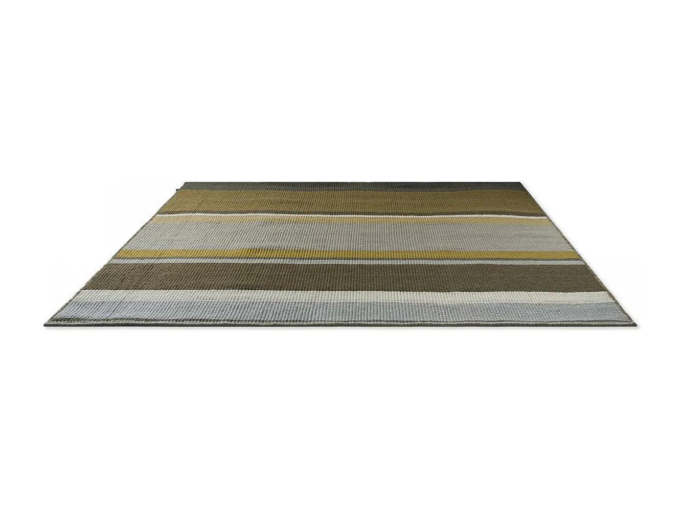 tapis grand salon 200x280 fait main en laine marron et moutarde