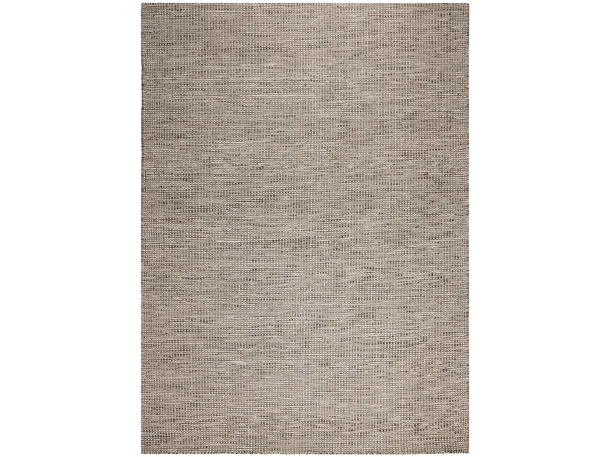 Tapis kilim 170x240 rectangle fait main en laine gris motif uni LOOK 408