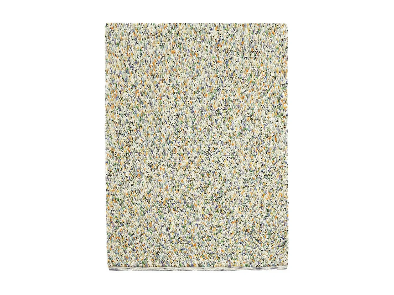 tapis salon 200x300 tissé en laine beige et jaune rectangle motif faux uni