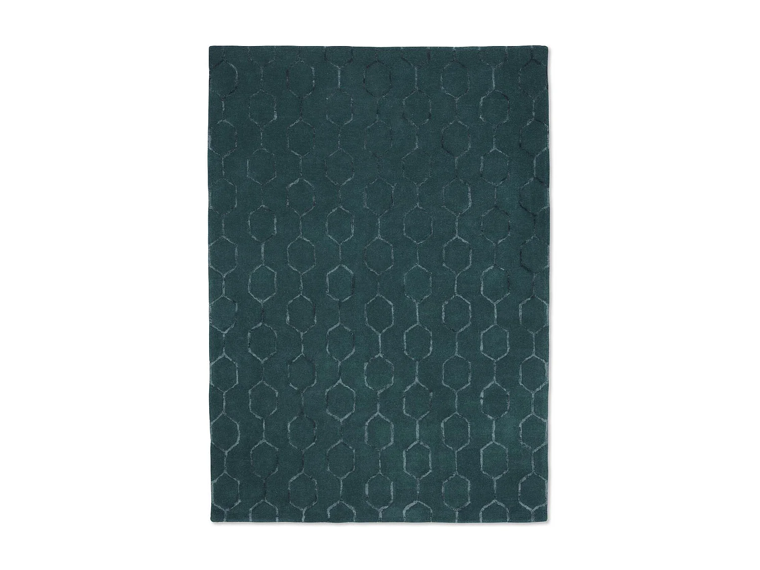 tapis chambre 170x240 fait à la main en laine bleu nuit rectangle motif faux uni