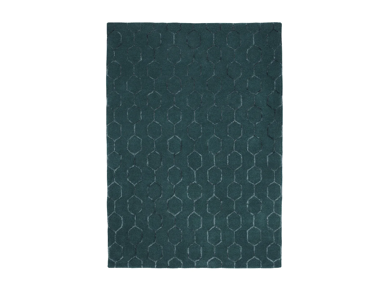 tapis chambre 170x240 fait à la main en laine bleu nuit rectangle motif faux uni