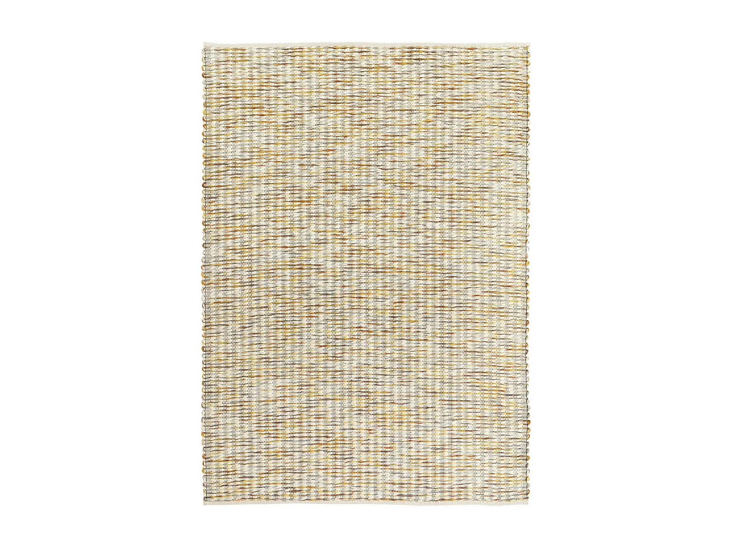 Tappeto Kilim 160x230 rettangolo realizzato a mano in lana giallo e panna