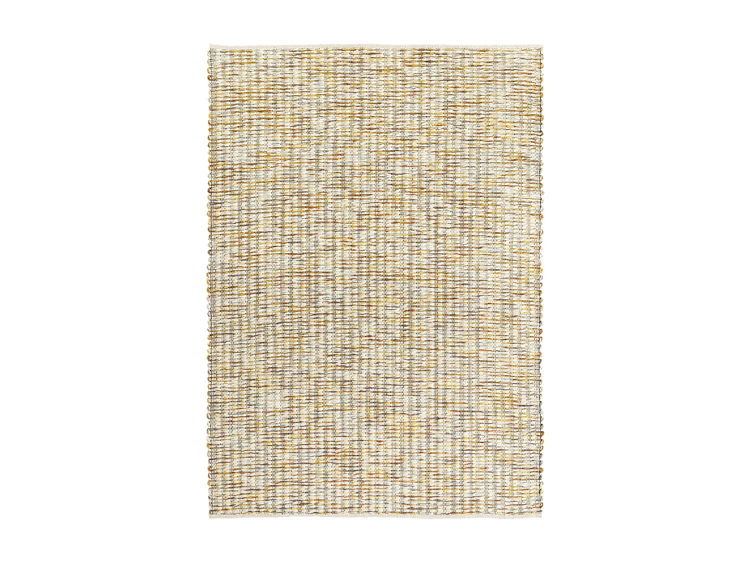 Tappeto Kilim 160x230 rettangolo realizzato a mano in lana giallo e panna