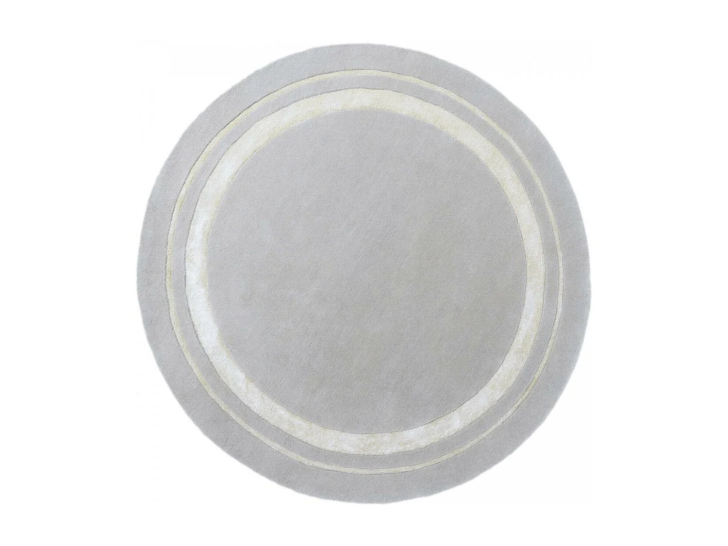 Tapis rond Ø150cm fait main en laine motif simple pour salle à manger REDOOK