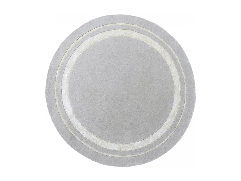 Tapis rond Ø150cm fait main en laine motif simple pour salle à manger REDOOK