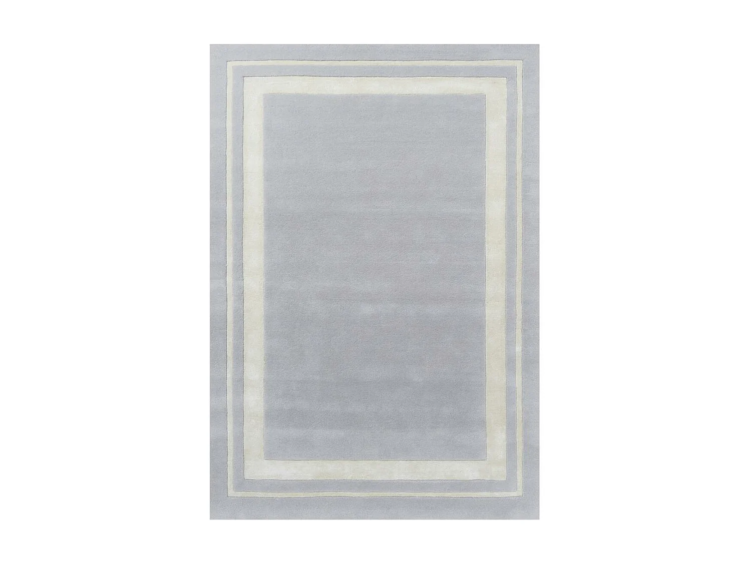 tapis grand salon 250x350 fait main en laine gris rectangle motif simple REDOOK