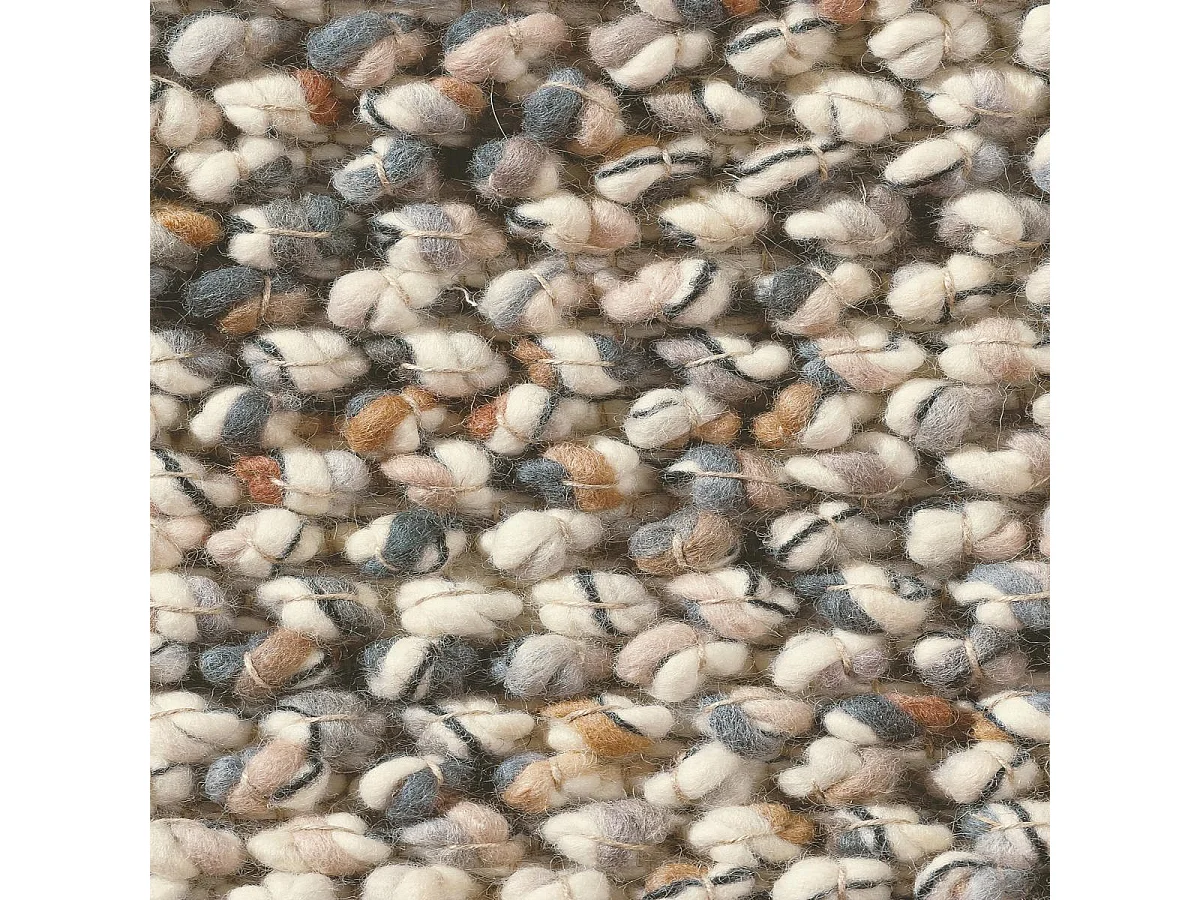 tapis chambre 170x240 tissé en laine beige et marron rectangle motif faux uni