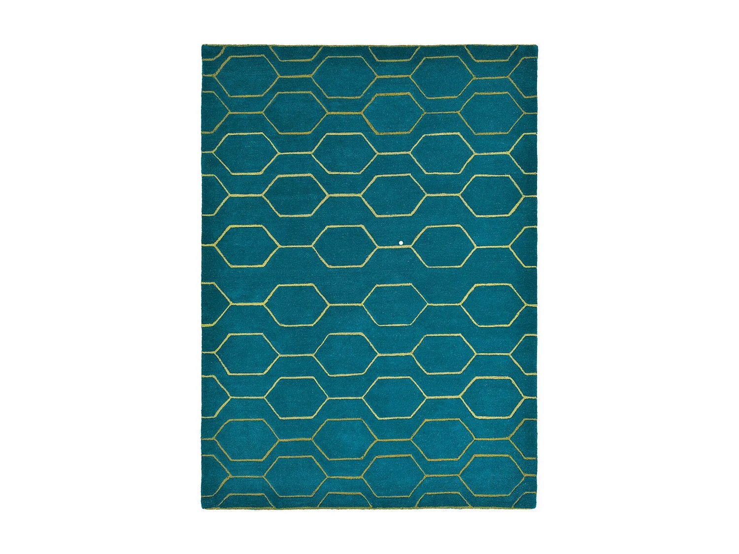 tapis chambre 120x180 fait à la main en laine bleu rectangle motif scandinave