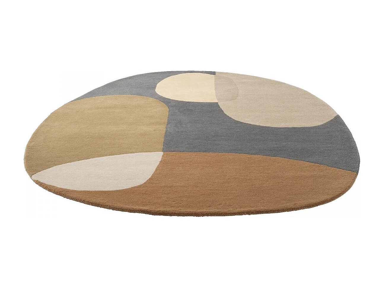 tappeto open space 200x280 realizzato a mano in lana blu e verde fantasia astratta