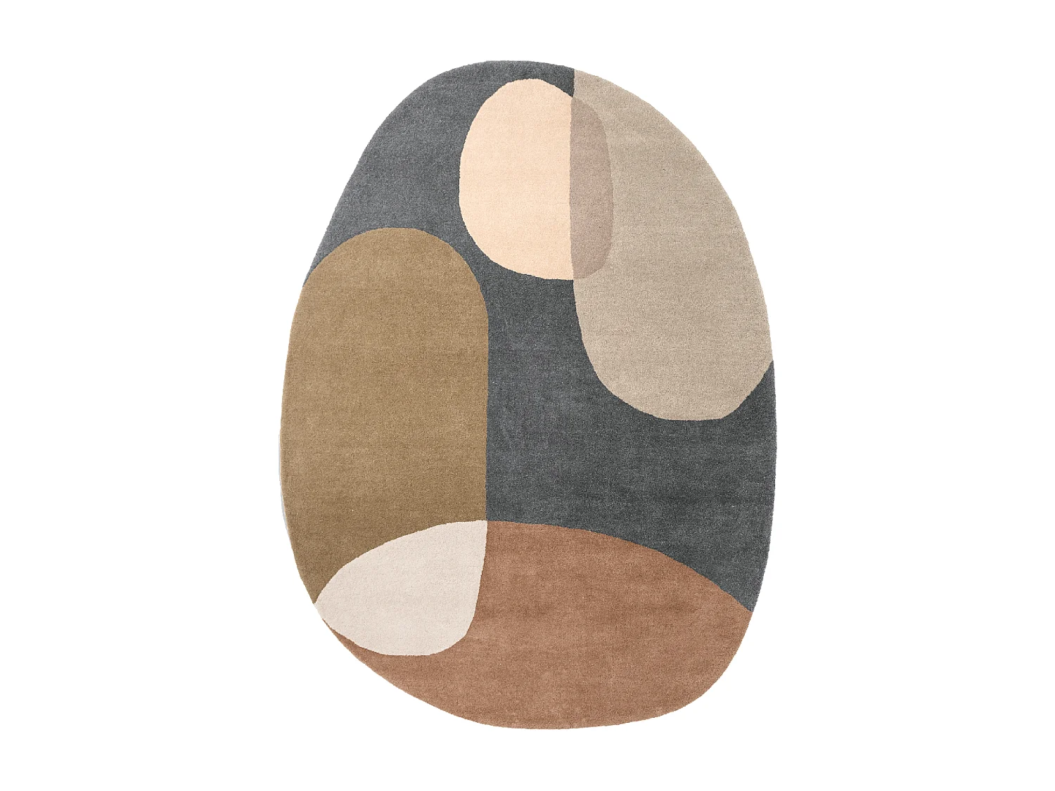 tappeto open space 200x280 realizzato a mano in lana blu e verde fantasia astratta