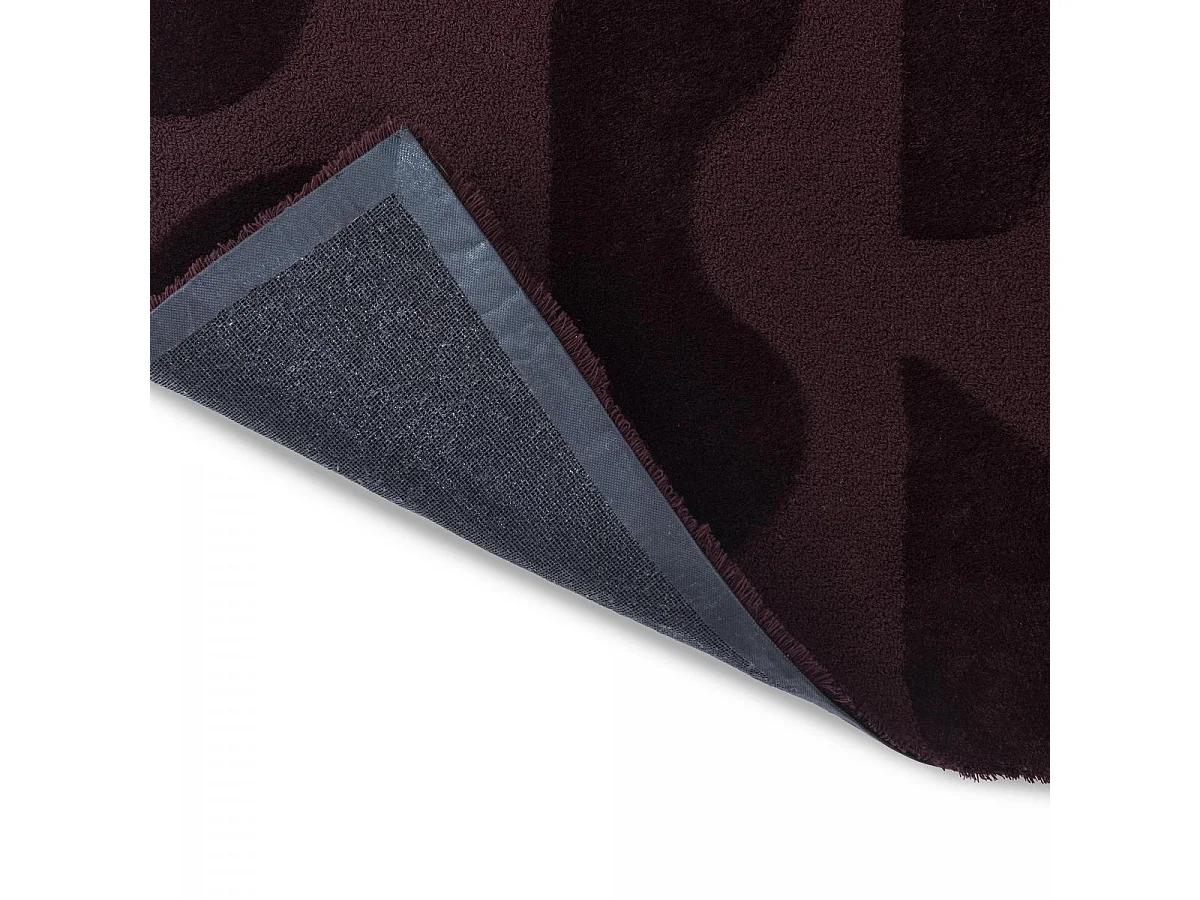 tapis open space 200x280 tufté en laine violet rectangle motif géométrique MURAL