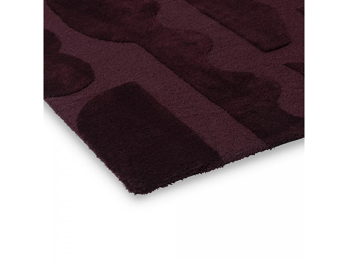 tapis open space 200x280 tufté en laine violet rectangle motif géométrique MURAL