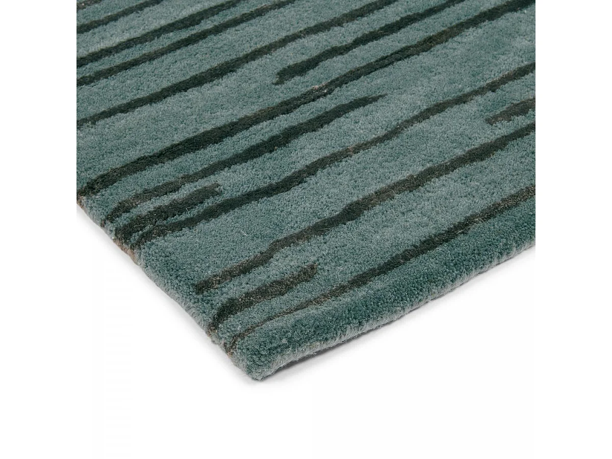 tapis grand salon 250x350 fait à la main en laine gris motif faux uni