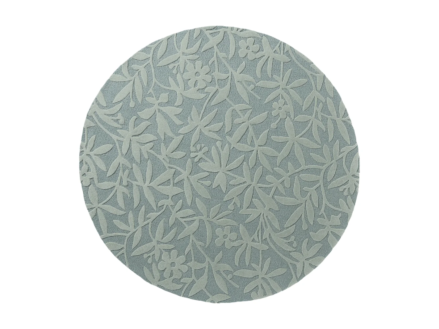 Tappeto rotondo Ø200cm realizzato a mano in lana fantasia floreale per soggiorno CLEAVERS