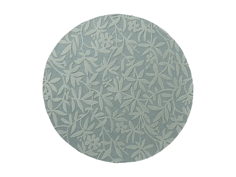 Tapis rond Ø200cm fait main en laine motif floral pour salon CLEAVERS